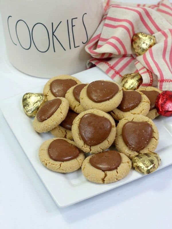Chocolate Sweetheart Peanut Butter Cookies 