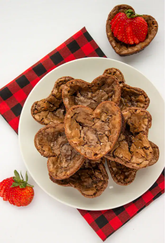 Heart Shaped Brownies with Reeses Peanut Butter Cups 19