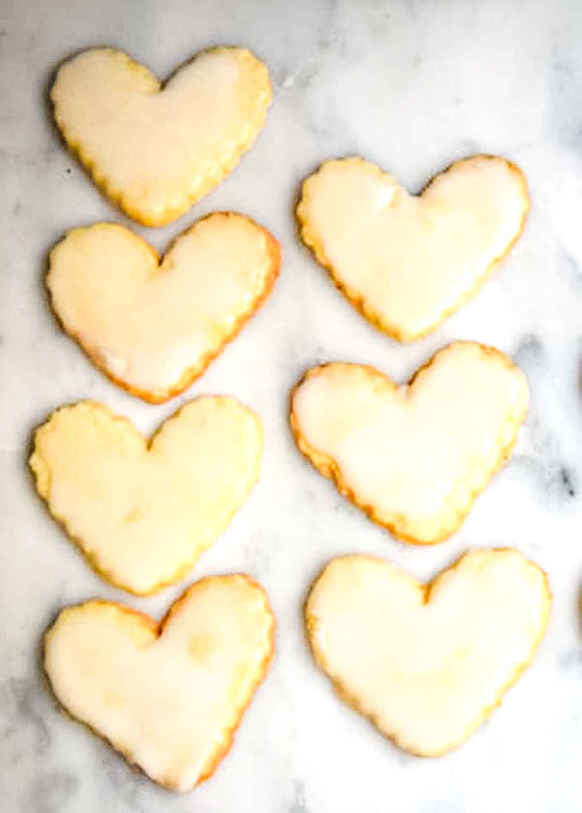 lemon shortbread hearts