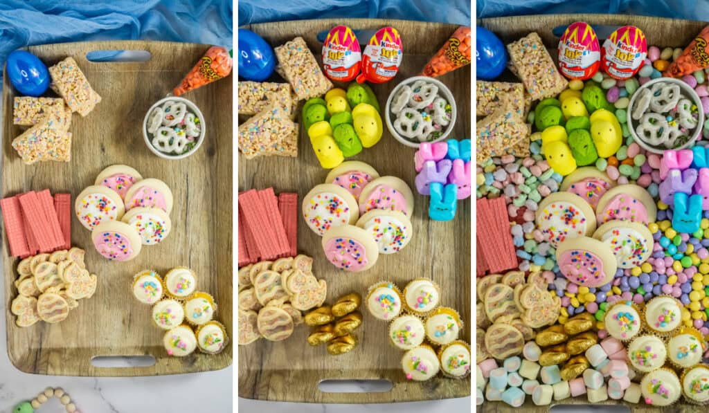 easter dessert board process