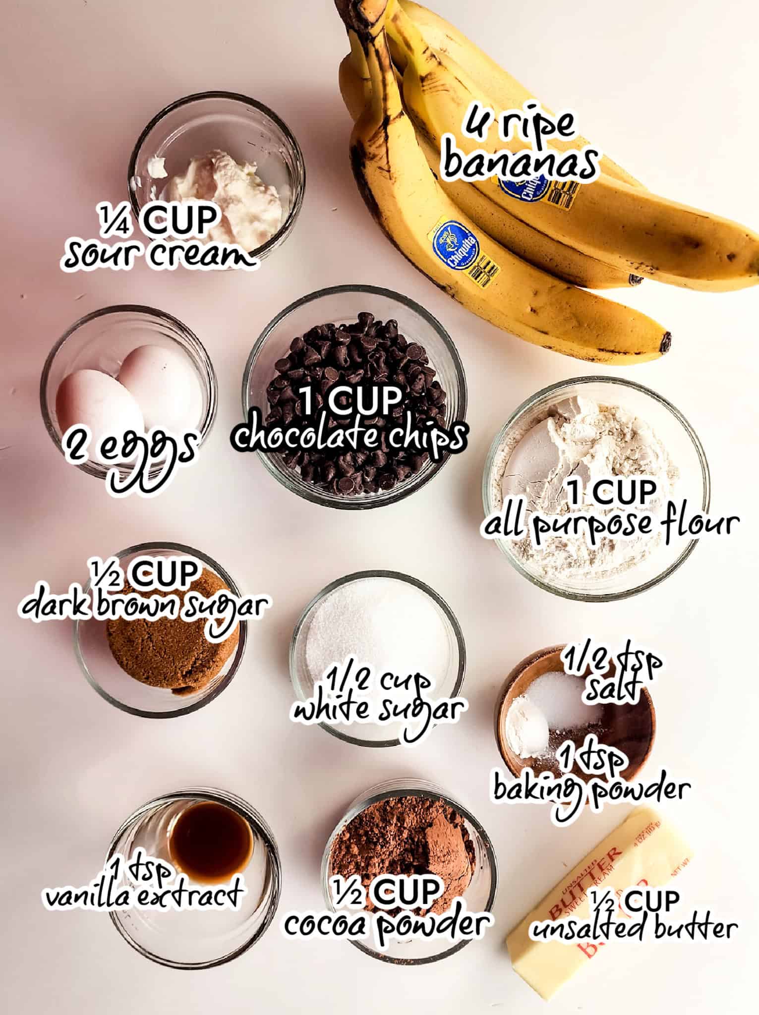 chocolate banana bread ingredients